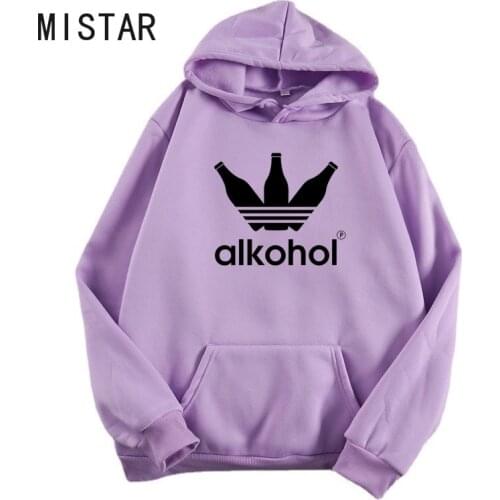 Fashion Alkohol Hoodies Women Unisex Pullover Oversized Crewneck Long Sleeve Sweatshirt Harajuku Winter Womens Clothes