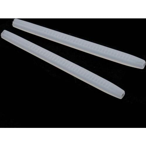 Pack of 20 Silicone Rubber Eyeglasses Spectacle Reading Glasses Temple End Tips Ear Socks Tubes Replacement Brown & White