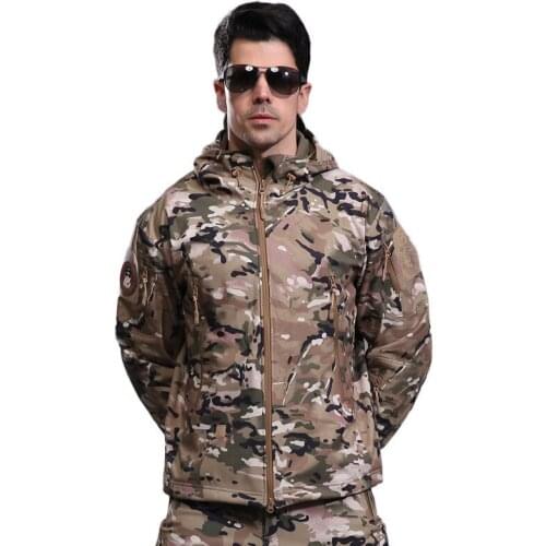 New Shark Skin Soft shell V6 Military Tactical Jacket winter Men Fleece warm hooded coat Camo waterproof Army outerwear clothing
