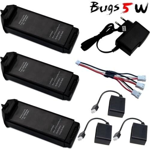 Upgrade 7.4V 2500mAH LiPo Battery and Charger For MJX R/C Bugs 5W B5W X5 RC Quadcopter Helicopter Spare Parts Drone Battery