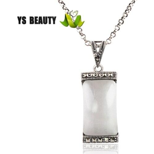 925 sterling silver inlaid gem pendant fashion girl personality collarbone chain spring summer style dress collocation jewelry