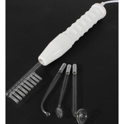 Portable High Frequency Beauty Device Galvanic Glass Tubes Skin Care Acne Spot Blemish Remover Glass Electrode Tube Red Ray Spa