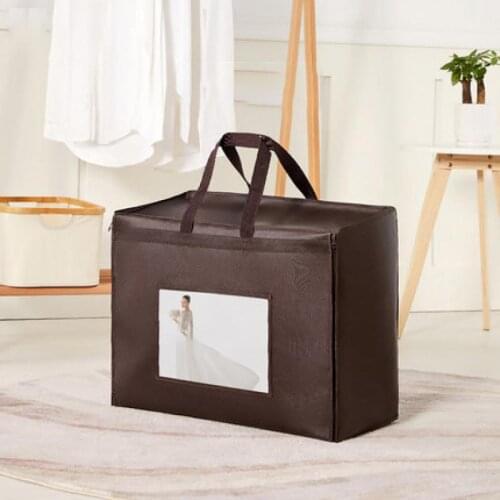 Portable Folding Wedding Dust Cover Large Long Tail Transparent Dress Cover Waterproof Dual-use Storage Bag Box Cover JE004