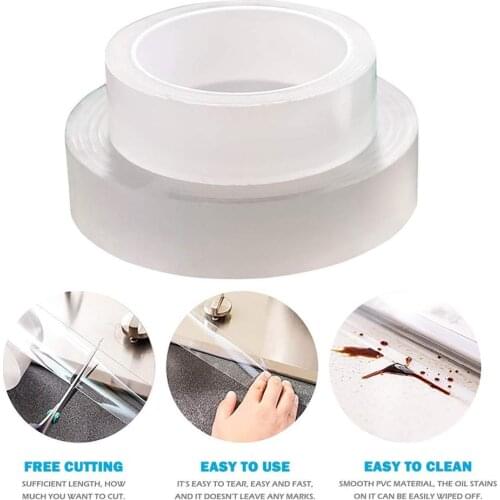 Transparent Tape Kitchen Sink Waterproof Mildew Strong Self-Adhesive Bathroom Toilet Crevice Strip Duct Multi-Purpose Paster