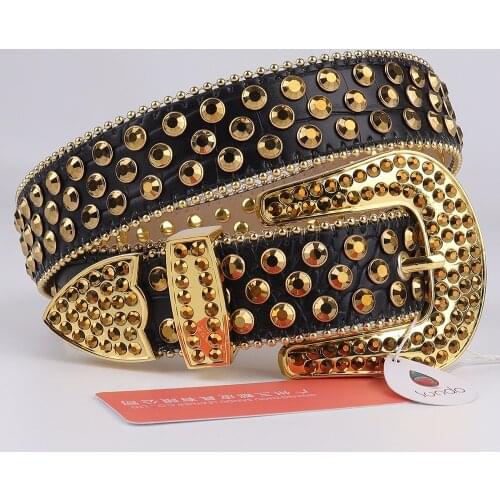 Fashion Cowgirls Belt Western Men Cowboy Bling Crystal Pin Buckle Belts For Women Luxury Designer Brand Studded Belt Cinto y2k