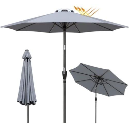 Beach Garden Parasol Outdoor Pavilion Balcony Aluminum Circular Garden Parasol Sunshade High-quality 245 * 300cm HWC