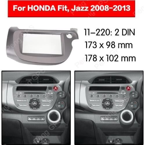 2 Din Car Radio stereo Fitting installation fascia For HONDA Fit Jazz 2008-2013 Stereo Frame Fascias Mount Panel DVD CD trim ABS