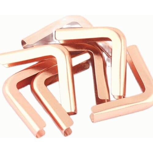 30mm Rose Gold Iron Corner Protection Corners Vintage Box Corner Decorative Wood Corner Bronze Book Corner clip