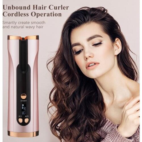 Automatic Hair Curler Auto Ceramic Wireless Curling Iron Hair Waver Tongs Beach Waves Iron Curling Wand Air Curler USB Cordless