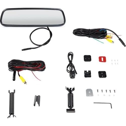 HD 7.36Inch LCD Car Rearview Mirror Internal Replacement Rearview Mirror Monitoring Parking System with Special Bracket