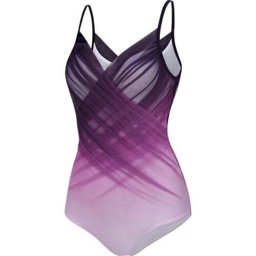 Ballet Leotard For Womens Practice Clothes Gradient Color Net Gauze Gym Clothes Adult Aerial Yoga Tights