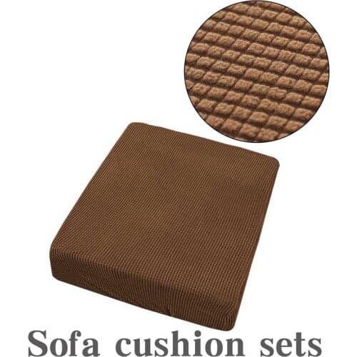 Plaid Polar Fleece Sofa Seat Cushion Cover Couch Mattress Covers Sofa Sitting Pad Protector For Single Double Three Four Seats