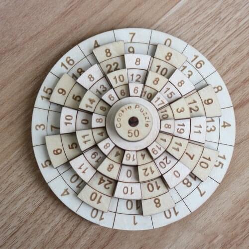 Wooden 3D Puzzles Brain Teasers Toy Early Learning & Education Digital Turntable Adults Game Classic Toys Fidget Toys Kids Gift