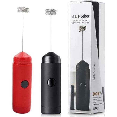 Electric Milk Frother Egg Foam Coffee Maker Stainless Steel Spring Whisk Foam Maker Food Blender Electric Whisk Kitchen Tool