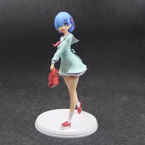 23cm Japanese anime figure Re: from zero to different world life Rem school uniform ver action figure collectible model