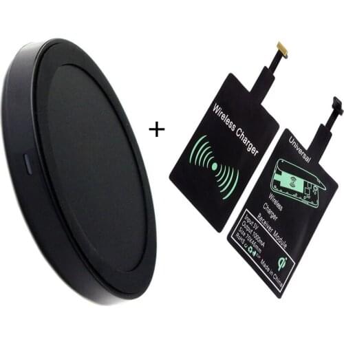 10W Mini Qi Universal Wireless Charging Kit Charger Adapter Receptor Pad Coil Receiver For iPhone 5 6 6s 7 8 11 Samsung