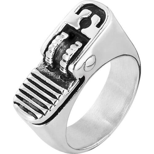 Fashion Cigarette Lighter Ring Stainless Steel Jewelry New Style Hot Cool Lighter Biker Mens Finger Ring Wholesale SWR0979