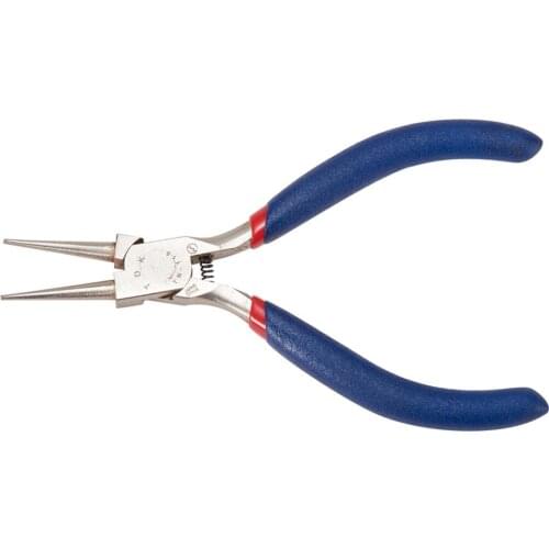 Round Nose Plier Stainless Steel Jewelry Pliers Tools & Equipment for DIY Jewelery Accessory MidnightBlue 125x53mm