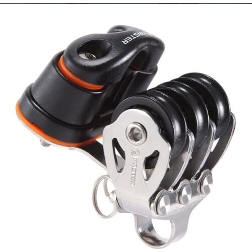 Marine Boat Yacht Sailboat Dinghy 22mm 7/8 Inch Triple Fairlead Cleat Block Small Boat Block Master SB-2212F
