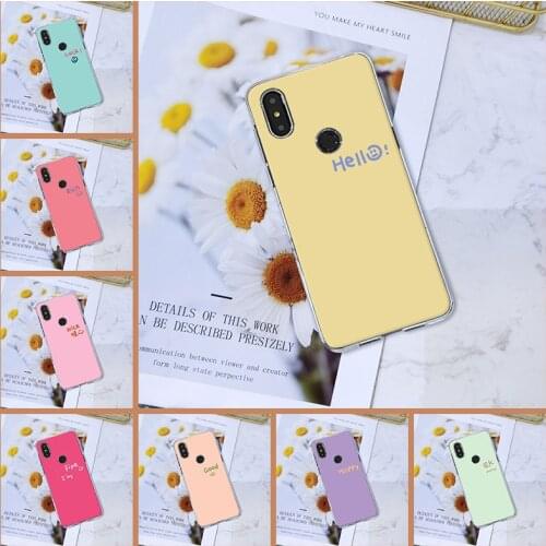 Soft Cover For Xiaomi Mi Max Note 1 2 3 Pink Quote Simple Luck Yellow Happy Phone Case Silicone For Xiaomi Mi Mix 1 2 2S 3