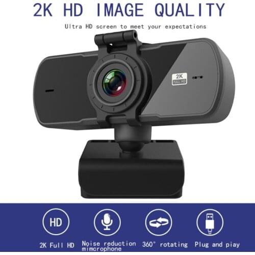 New Auto Focus Full HD Webcam 2K Web Camera With Microphone Video Camera For Computer Pc Gamer Complete Web Camera For Laptop