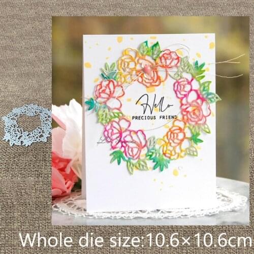 New Design Craft Metal stencil mold Cutting Dies flower wreath decoration scrapbook die cuts Album Paper Card Craft Embossing