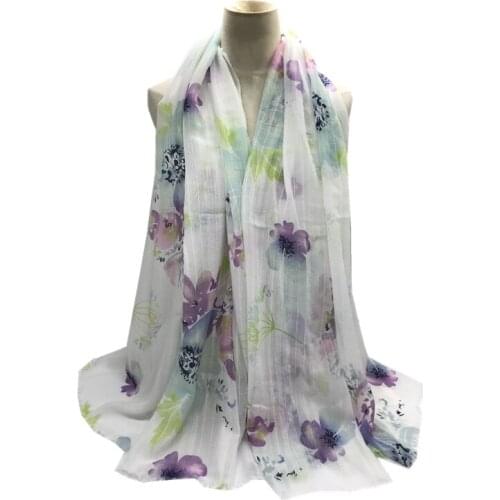 New print flower fashion soft women scarf/scarves colorful tassels wraps shawls hijab viscose muslim bandana 10pcs fast shipping