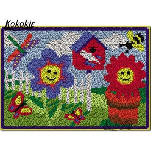 Latch hook rug canvas 3d diy rug carpet printing vloerklee tapijt foamiran for needlework accessories knooppakket crochet tapis