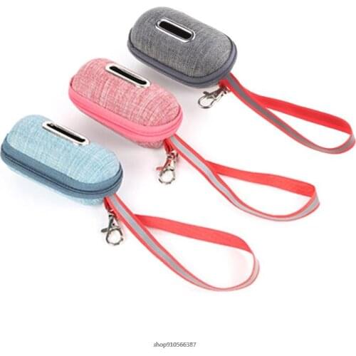 Portable Pet Dog Poop Bag Dispenser with Rope Cleaning Waste Garbage Box Puppy Pick-Up Bags Holder Pouch Outdoor Supplies ly28