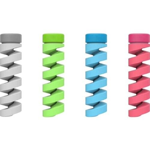 4 Pcs/lot Cable Protector Winder Data Line Case Rope Sleeves Spring Twine Protection Randomly Color