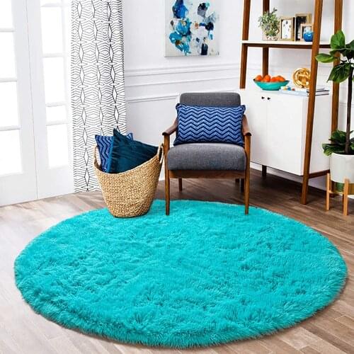 Fluffy Round Carpet Modern Shaggy Circle Rug for Kids Bedroom Extra Comfy Cute Nursery Rug for Girls Room Home Decor Area Rug