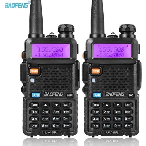 2PC BaoFeng UV-5R Walkie Talkie Professional Ham Radio Transceiver Dual Band VHF136-174MHZ UHF400-520MHZ Two Way Radio