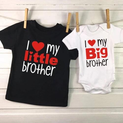 I Love My Big Brother Little Brother Matching Sibling Shirts Baby Shower Gifts Matching Shirts Sibling Brother Shirts