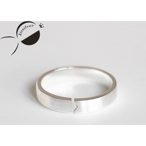 Carving Letters Free S925 Sterling Silver Hand drawing, upgraded version, arrow opening lovers, ring, day, Korean version, art