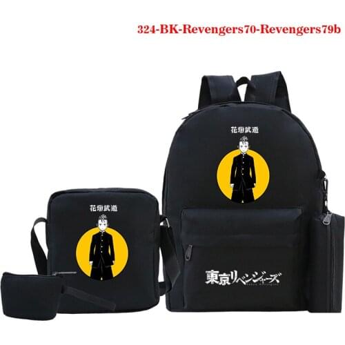 Anime Tokyo Revengers Print Boys Girls Backpack Cartoon Teenage Cosplay Schoolbag Canvas Travel Bag Tokyo Revengers Shoulder Bag