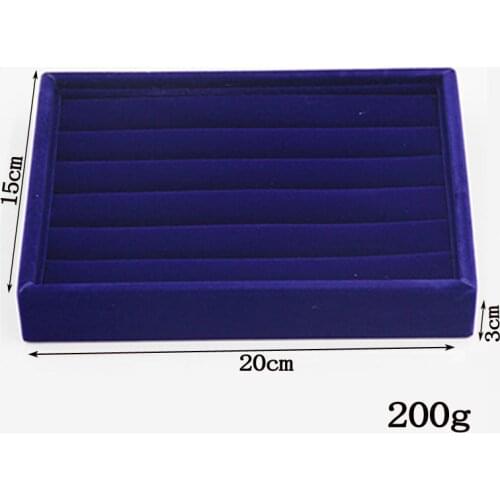 Jewelry Box Organizer Box 9 Options Drawer Storage Blue Soft Velvet Jewellery Earrings Necklaces Pendants Bracelet Tray