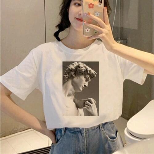 Sculptural Arts t shirt Printed cartoon cute top fun ulzzang kawaii harajuku female korean tshirt hot selling clothing