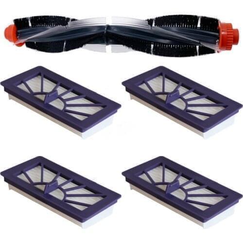 Replacement Combo Roller Brush+HEPA Filter for Neato XV-21 XV Signature Pro XV-11 XV-12 XV-15 Curved Combo Roller Brushes