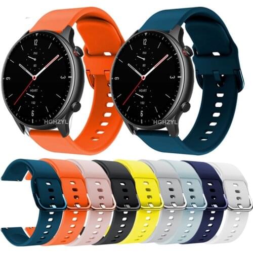 Sports Silicone Bracelet For Amazfit GTR 47mm Wrist Strap For Xiaomi Amazfit Pace / Stratos 1 2 3 / GTR2 / GTR 2e Watchband