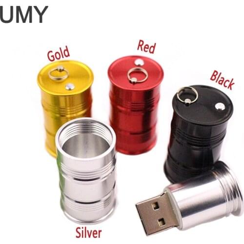 USB flash drive pen drive 4GB 8GB 16GB 32GB 64GB mini oil bottle memory stick metal Barrel usb stick real capacity pendrive