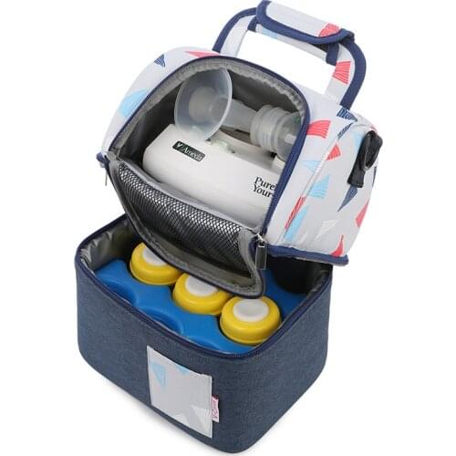 V-Coool 2-Layer Fashion Baby Bottle Bag Diaper Bags Backpack Mom Maternity Messengers Milk Fresh Storage Cooler Bags DEO