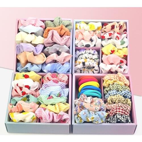 Bright Silk Hair Ring Oversized Hair Scrunchies Yarn Large Intestine Elastic Hair Band Solid Color Hair Accessories Rubber Band