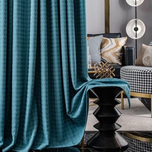 Width 110'' Modern Simple Waterproof Shading Jacquard Fabric By The YardFor Living Room Bedroom Curtain Material