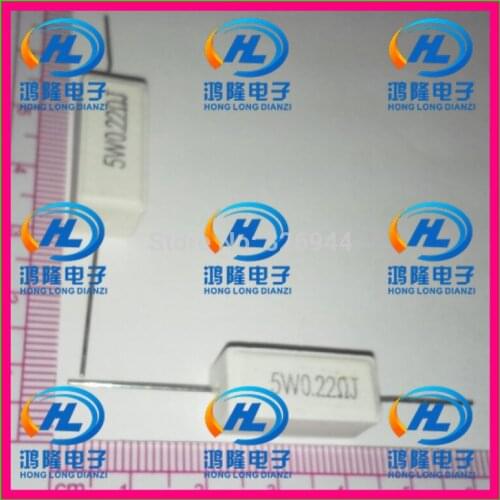 10pcs/lot) 5W 0.22 ohm +/-5% / 5W 0.22R ohm 5% / 5W 0.22RJ
