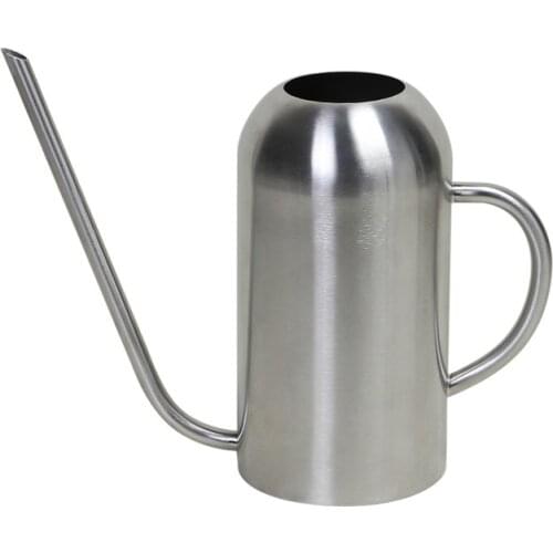 1500ML Stainless Steel Watering Can Household Pot Kettle Gardening Tools Long Mouth Watering Pot Sprinkling for Plant Flower