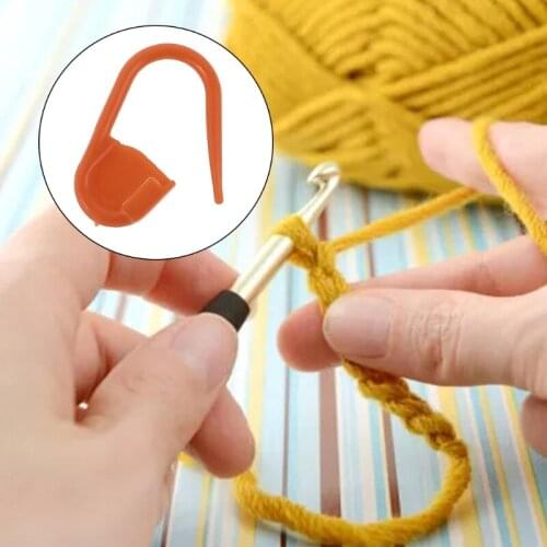 69pcs Knitting Crochet Locking Stitch Markers Needles Protectors Counter Counting Circle Gourd Pins