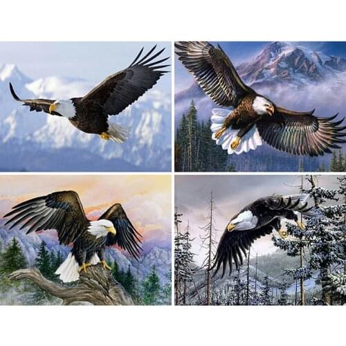 Full Drill Square Diamond Painting 5d Eagle Animal Home Decoration Embroidery Picture Art Kits