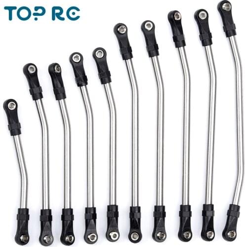 Aluminium Alloy10pcs Metal Link W/ Plastic Rod Ends for Axial SCX10 II 90046 90047 RC Crawler Car Accessories Y02