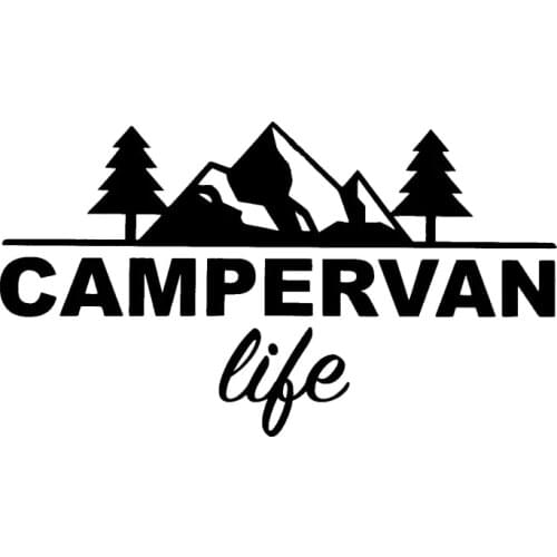 14.8 Cm *8.3 Cm Car Sticker Fashion Camper Van LIFE PVC Wonderful Window Sticker Decals Black Silver