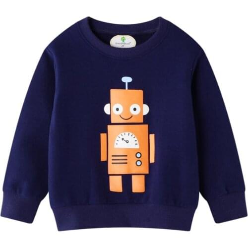 Funnygame Kids clothes spring long sleeve t shirt for boys cartoon car jacket baby O-neck cotton sweatshirt children Tops